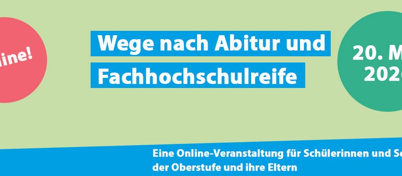 Infoveranstaltung Online-Veranstaltung für Schülerinnen und Schüler der Oberstufe und ihre Eltern
