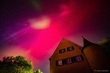 Polarlichter über dem Campus der Hochschule Rottenburg