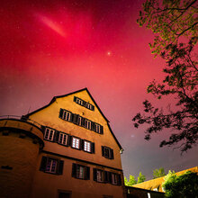 Polarlichter über dem Campus der Hochschule Rottenburg